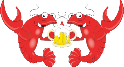 The Los Crayfish Hermanos brothers, facing each other